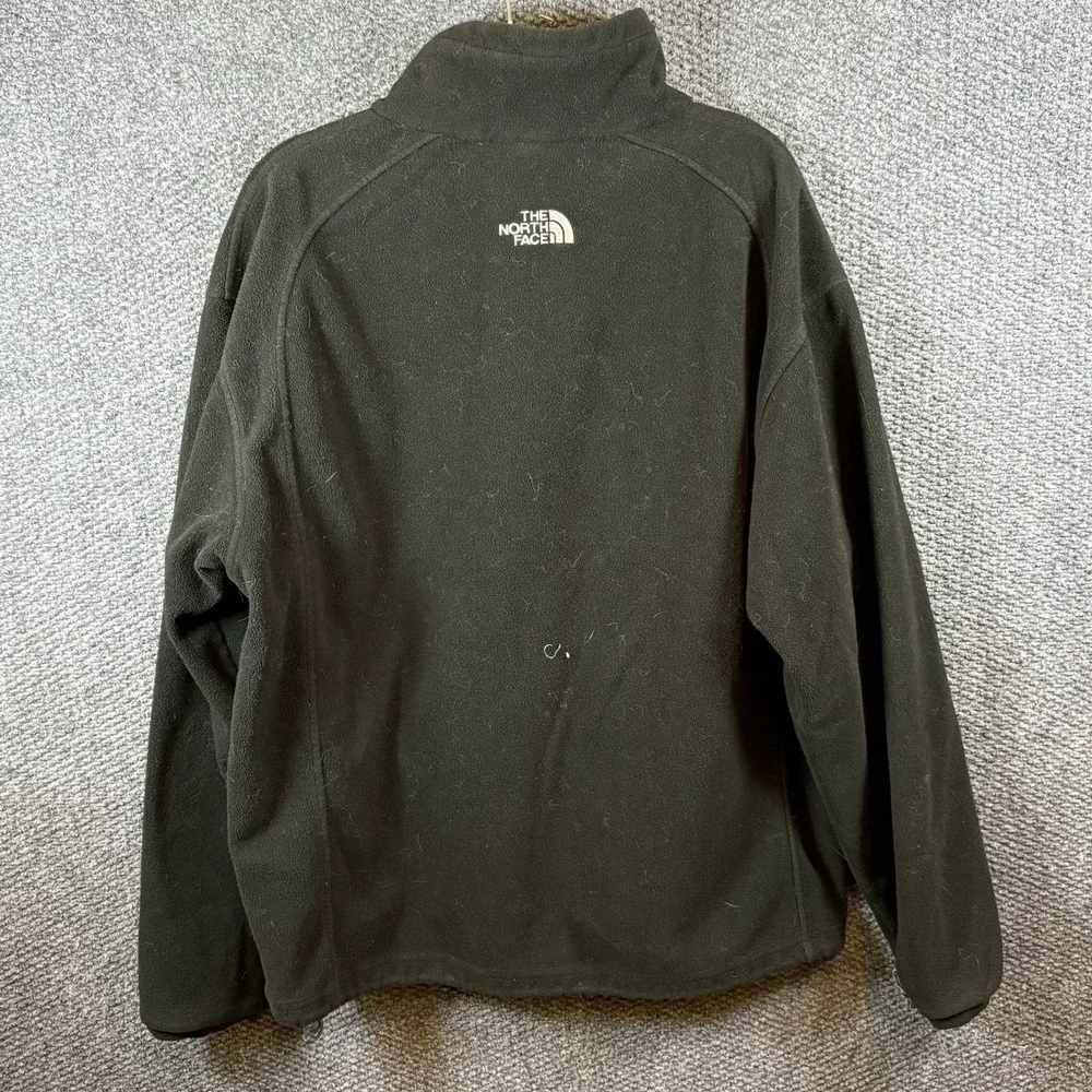 Vintage Y2K The North Face Full Zip Fleece Jacket Mens Large Black Winter Hiking